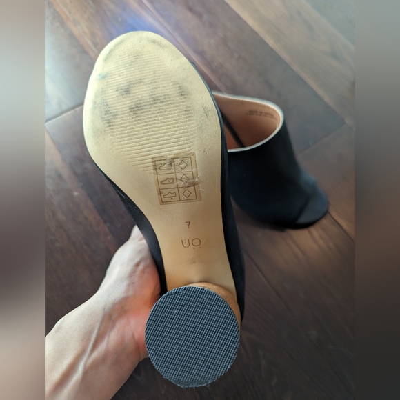 Urban Outfitters Black Wood Heel Mules - Picture 5 of 5